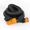 Heavy Duty 3" RV Sewage Pipe 1.3m Compact 4.8m Extended Length Steel Wire Reinforced Leakproof Hose for Fifth Wheel Camper Van