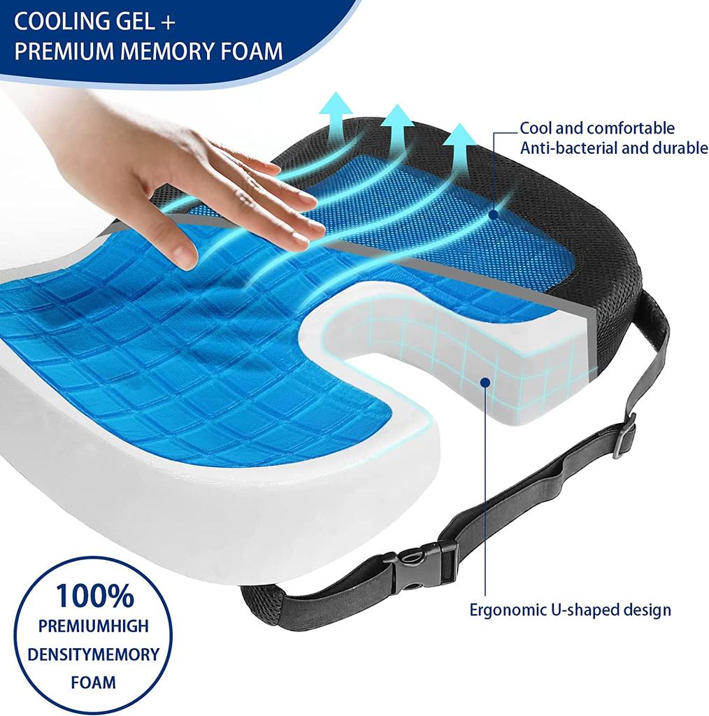 Гель для поцелуев rutsch festes Гель и пена с эффектом памяти Steißbein Kissen Bürostuhl Kissen Auto Kissen Sitzendes Artefakt