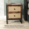 Industrial Natural Bedside Table Brown