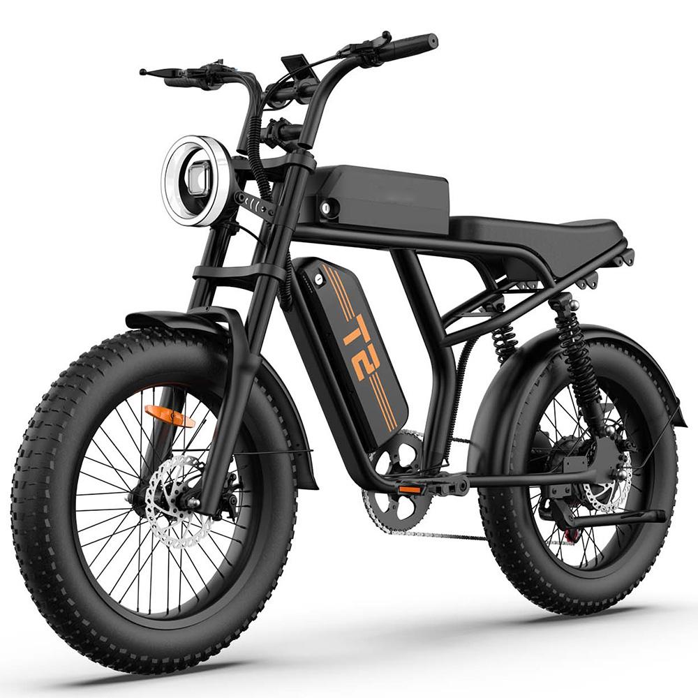 Электровелосипед Urlife T2 500 Вт Мотор 20" Широкие Шины Полностью Амортизированный Взрослый Электровелосипед 48 В 15,6 Ач Двойные Дисковые Тормоза 7 Скоростей Макс. Загрузка 120 кг