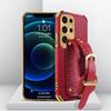 Чехол для телефона с узором под крокодила для Samsung Galaxy S25edge S24 FE S23 S22 S21 Ultra Plus FE Note 20 9 8 Задняя крышка с ремешком на запястье
