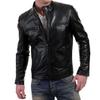 Men's Genuine Lambskin Black Leather Jacket Stylish Motorcycle Bomber Biker Outerwear MJ 196