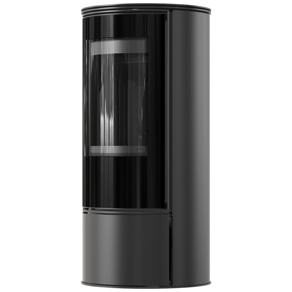 Freestanding steel stove KOZA SKADI with black thermotec and closing mechanism