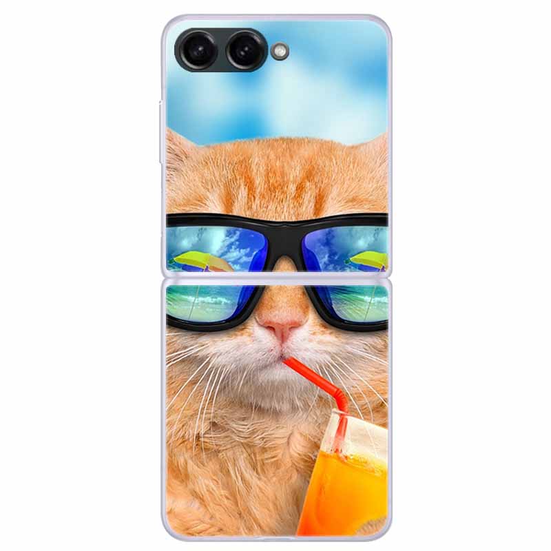 For Samsung Galaxy Z Flip 7 5G Case Flip7 Coque Transparent Plastic PC Hard Phone Case For Samsung Z Flip 7 6 5 Back Cover Case