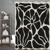 Черная Цветочная Абстрактная Живопись Современная Шторка для Душа, Декоративная Шторка для Ванной Комнаты, Водонепроницаемая Шторка для Душа с Крючками