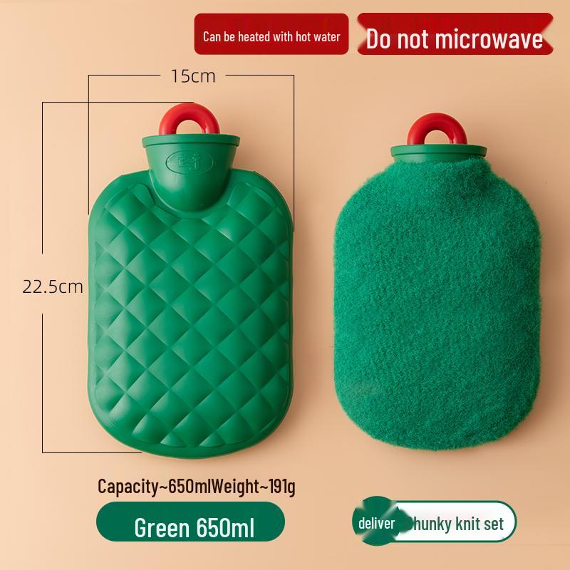 Winter Mini Plush Hot Water Bottle Hand Warmer, Explosion-Proof, Anti-Scald, Small Size for Women