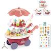 Children'S Play House Kitchen Lights Spinning Candy Cart Girl Ice Cream Ice Cream Shop Toy Set