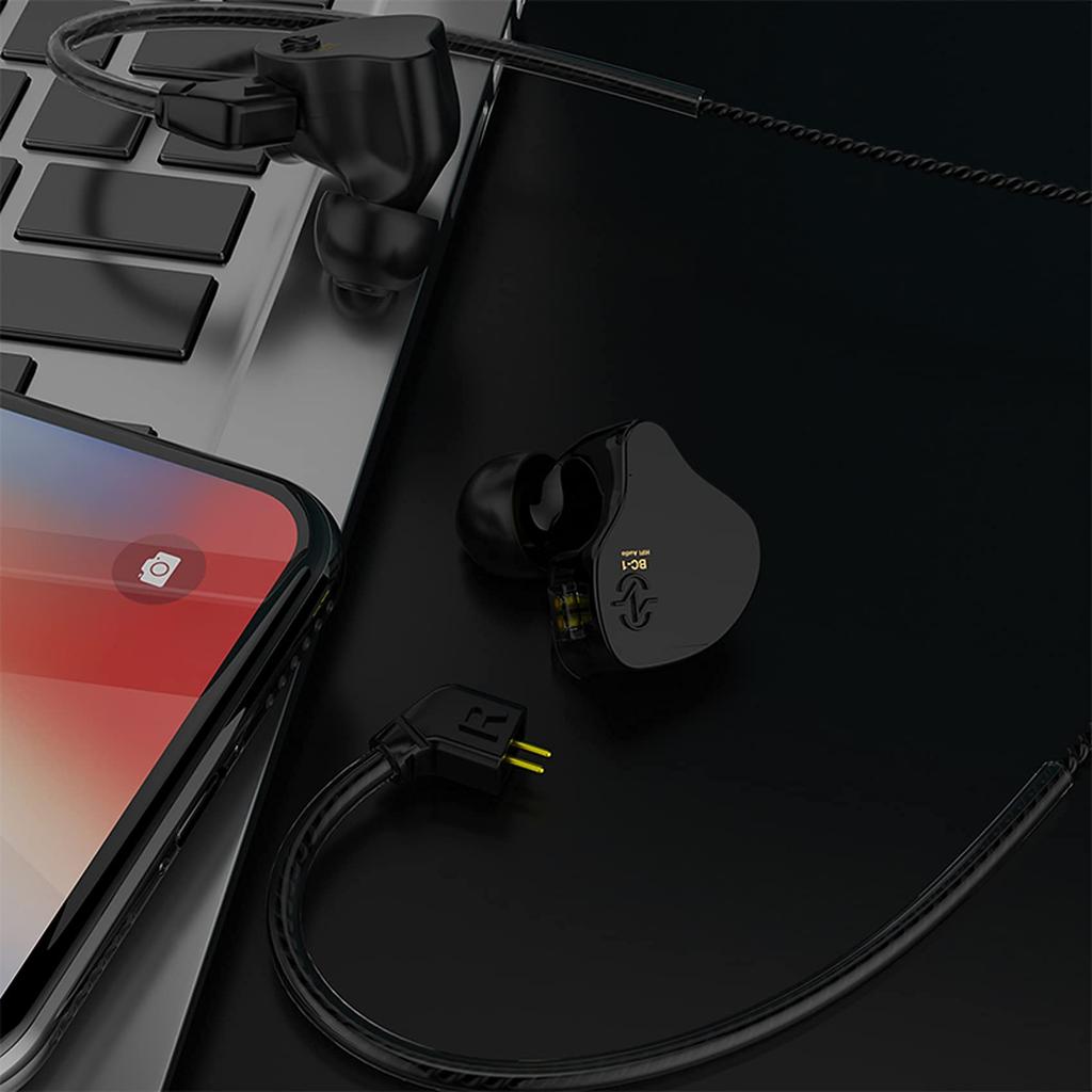 Наушники-мониторы YINYOO CCZ Melody Проводные с микрофоном IEM Hi-Fi Бас 1DD 1BA Гибридные Съемный кабель для Темных