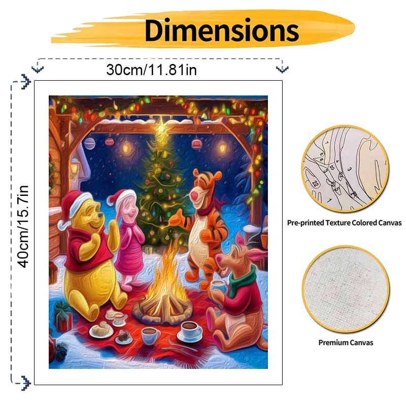 Disney Oil Paint Art Painting Kit Christmas Friends Home Wall Decor