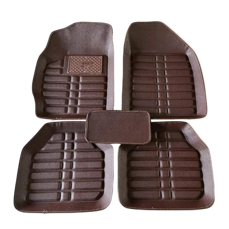 5pcs Auto Floor Mats Foot Rugs Carpets Car Styling For Duster Premium Full Set Carpet Floor Mat Leather Car Accessories