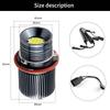 2pcs 160W For BMW E39 E53 E60 E61 E64 E65E66,E87 04-07, LED Angel Eye Halo Ring Marker Side Light White LED Bulb Car Headlight.