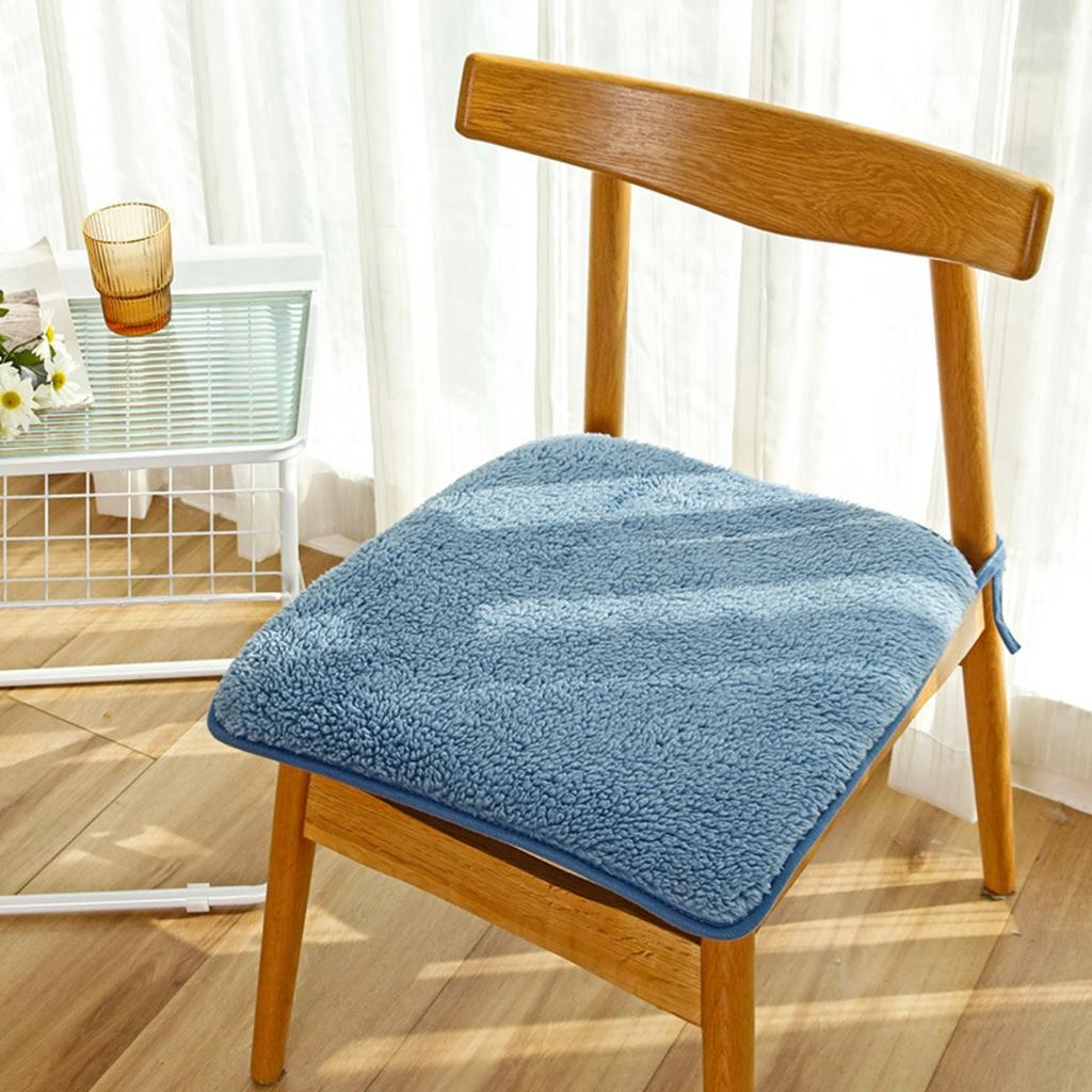 Solid color square plush seat cushion, office, restaurant seat cushion