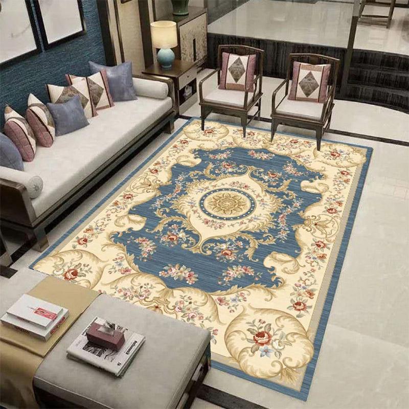 Ковер в европейском стиле Гостиная Диван Ковер Главная Большая площадь Полный ковер Спальня Прикроватный ковер Комната Простой напольный коврик Кухонные коврики