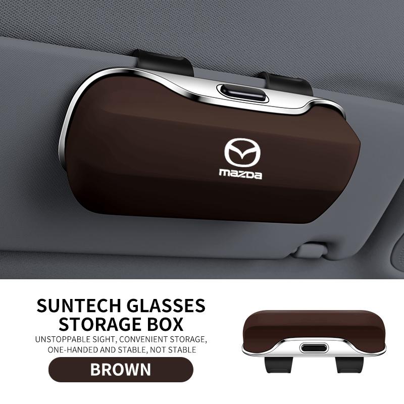 Для Mazda SKYACTIV Axela Atenza CX30 CX5 CX8 CX9 MX5 RX8 Автомобильный козырек Солнцезащитные очки Автомобильный футляр для очков Держатель для очков Зажим для очков Коробка