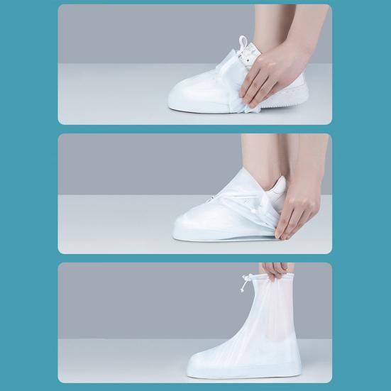 Водонепроницаемые бахилы Многоразовые складные бахилы с молнией во всю длину Нескользящие галоши для мужчин и женщин Активный отдых на свежем воздухе Велоспорт Катание на лыжах