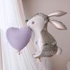 3Pcs Rabbit Balloon Cartoon Animal Long Ears Inflatable Aluminum Foil Happy Easter Party Cute Bunny Balloon Home Decor for Gifts