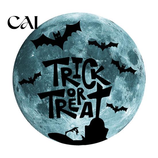 Luminous Window Decorations Halloween Glow in The Dark Wall Stickers, Moon Bat Tombstone Raven Clings Ghost Decals, Waterproof for Holiday