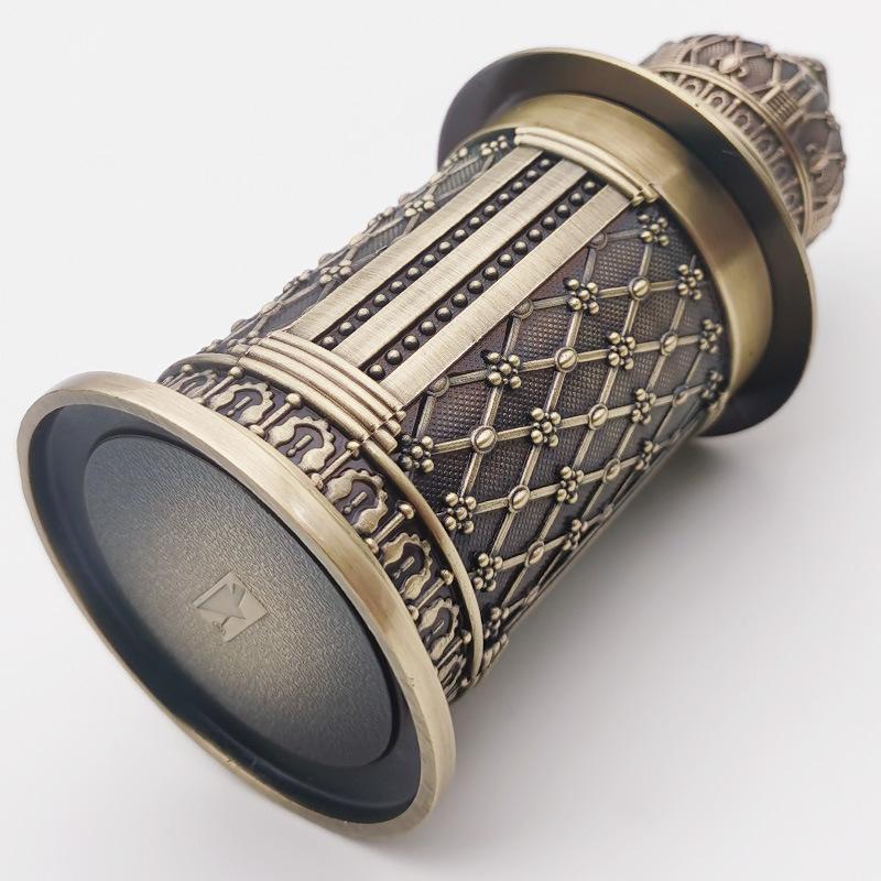 Home Retro European Toothpick Box Living Room Handpressed Metal Creative Toothpick Holder Pushtype Automatic Toothpick Box