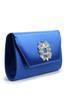Women's Stylish and Useful Evening Dress Bag Gray Satin Stone Evening Bag