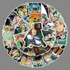 50 Стикеров-граффити с Зоро из One Piece: Тематика японского аниме для украшения телефона, чемодана и бутылки для воды