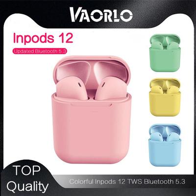 VAORLO Inpods 12 TWS Bluetooth 5.3 Красочные Hi-Fi басовые стерео беспроводные наушники с сенсорным управлением Наушники-вкладыши-гарнитура для смартфонов Android iPhone