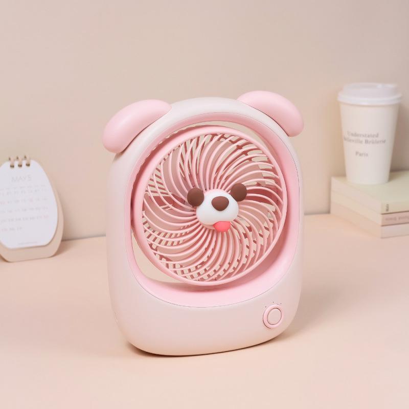 USB Rechargeable Quiet Desktop Small Fan for Dorms and Offices - 7-inch Large Wind