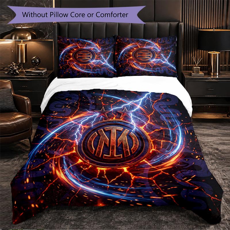 Borussia Dortmund Pattern 3 Pieces Bedding Set Soft Microfiber Duvet Cover with Pillow Cases for Bedroom
