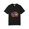Petal Shark Psychedelic Ocean T-Shirt Black Front Print Comfort Colors 1717