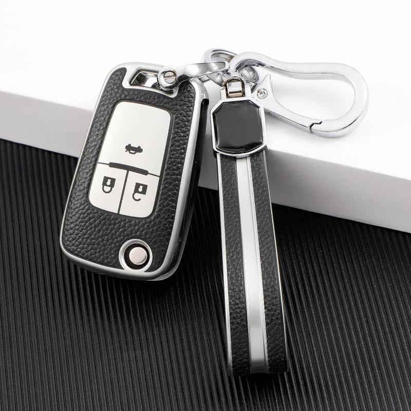 Кожаный складной чехол для автомобильного ключа для Chevrolet Cruze Aveo Trax Sail Malibu Captiva Opel Vauxhall Astra J Corsa Insignia Mokka