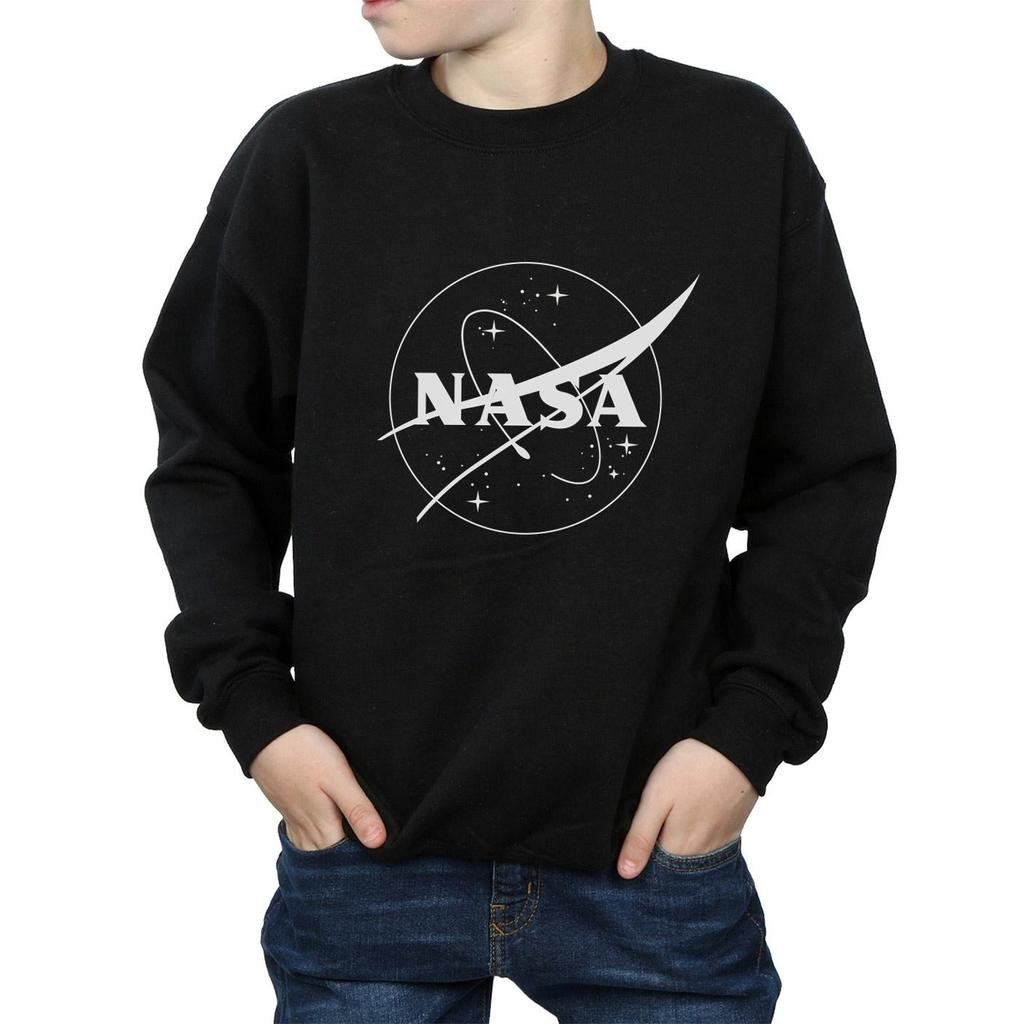NASA Классический монохромный свитшот с логотипом-эмблемой для мальчиков
