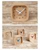 KATOMOKU Часы Muku mini clock квадратные белые настольные деревянные km-25WH 85×85×46 мм