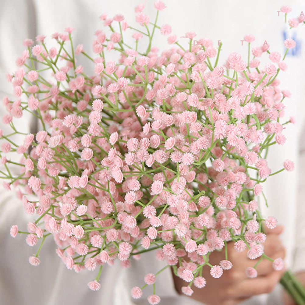 1 Bunch Artificial Fake Silk Gypsophila Flower Wedding Bouquet Decor Mariage For Home Wedding Decorations Fake Flower