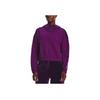 Under Armour FW22 Color Block Cropped Hoodie Long Sleeve Women Tops Purple 1373975-514