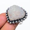 Titanium Druzy Handmade 925 Sterling Silver Jewelry Ring Size 9 T1q25