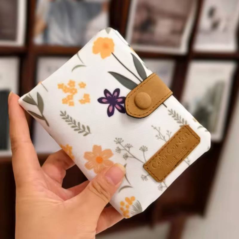 Женский милый короткий кошелек с застежкой-молнией из ПУ кожи - вместительная монетница, сумка для денег, матовая печать, держатель для ID-карты, милый клатч для девушки