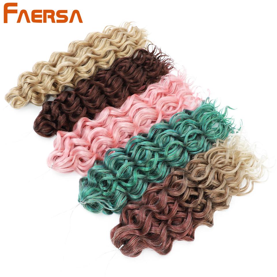 Волосы Ocean Wave Crochet Deep Wave Hawaii Curl Crochet Braids Синтетические косички Наращивание волос Ombre Blonde 18 дюймов Африканские кудри