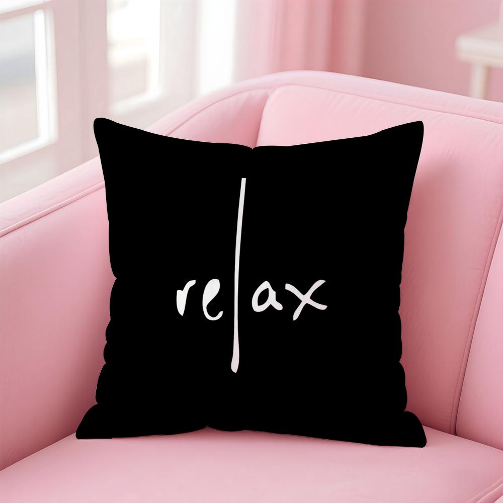 RRelax Funy Abstract Art Cushion Cover Linen Pillowcase Cover Soft Decor for Sofa Home Room