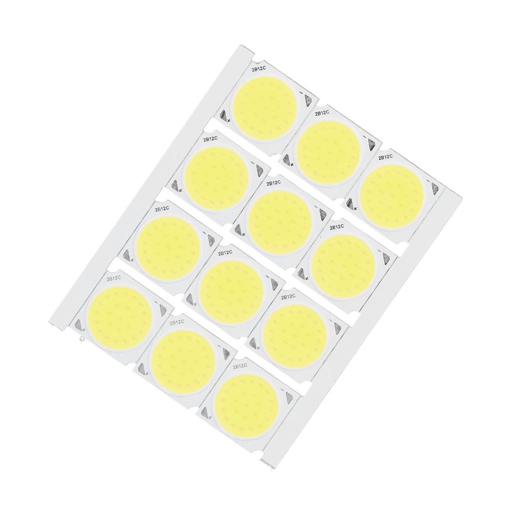 12Pcs COB Light Source High Power Round LED Chip 12W 36‑41V 1080LM for DIY Indoor Lighting