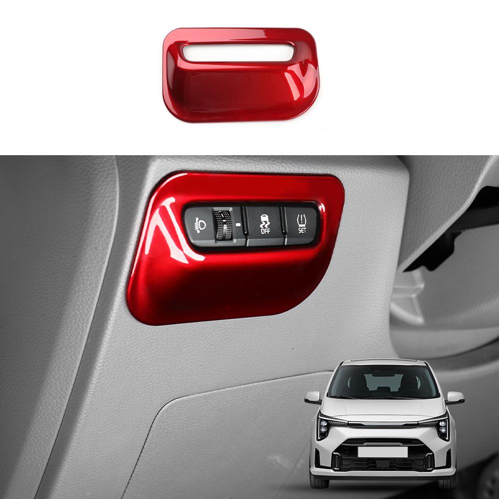 Для Kia Morning Picanto Красный Салон Центральная Консоль Ручка Переключения Передач Кнопка Фары Кнопка Стеклоподьемника Накладка Верхнего Отрезателя Воздуховода