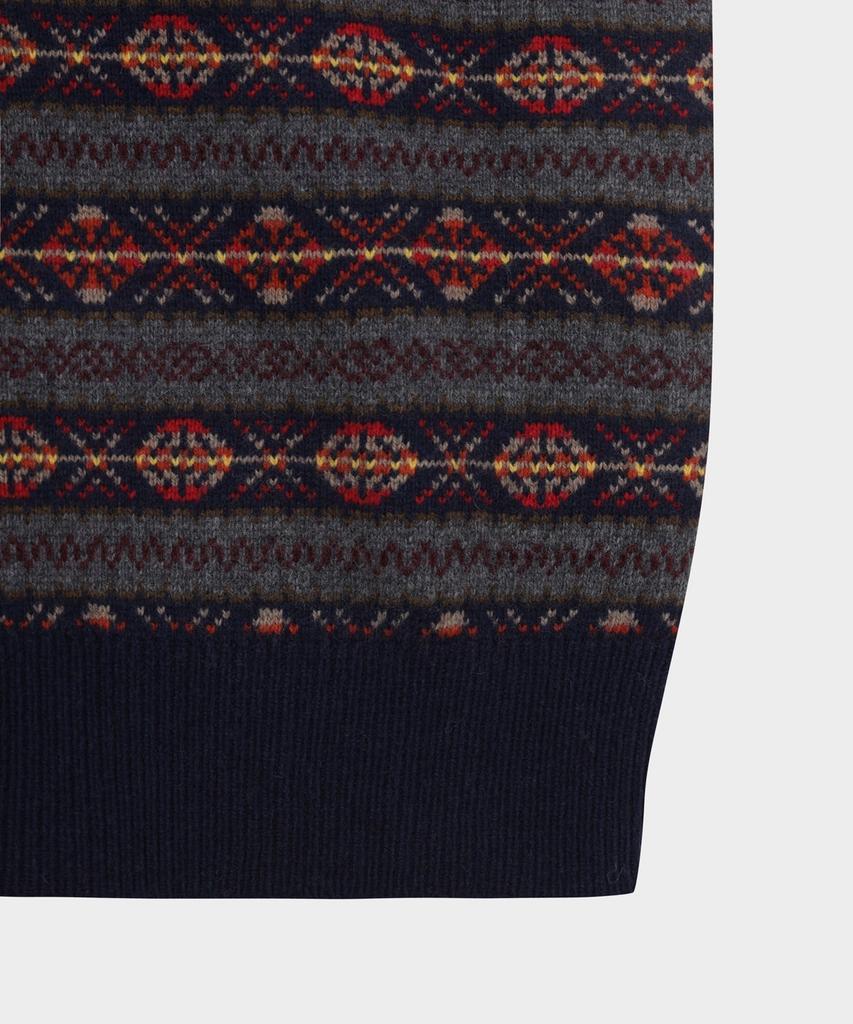 BROOKS BROTHERS Wool Vintage Fair Isle Crewneck Sweater (Grey) (Bbwrmff402)