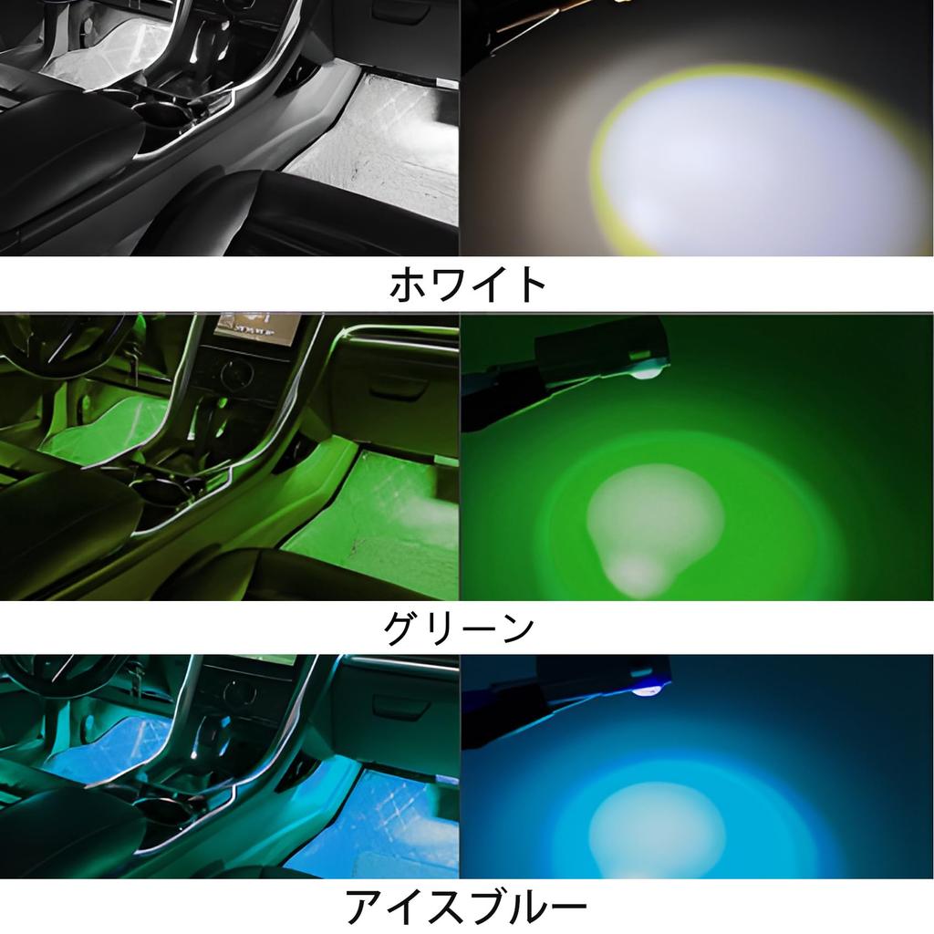 Светодиодная подсветка для ног автомобиля для Toyota, многоцветная [упаковка из 2 шт.] (синий)
