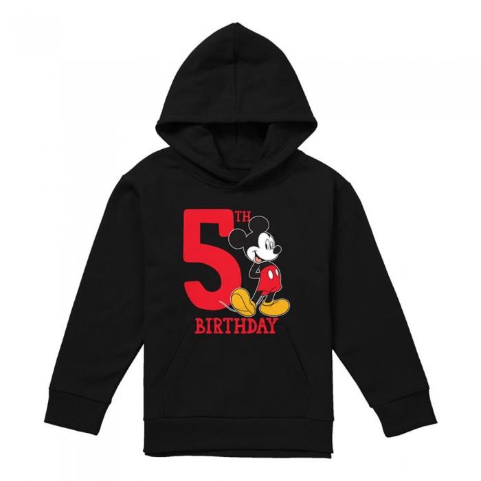 Disney Childrens/Kids Mickey Mouse Heather 5th Birthday Hoodie