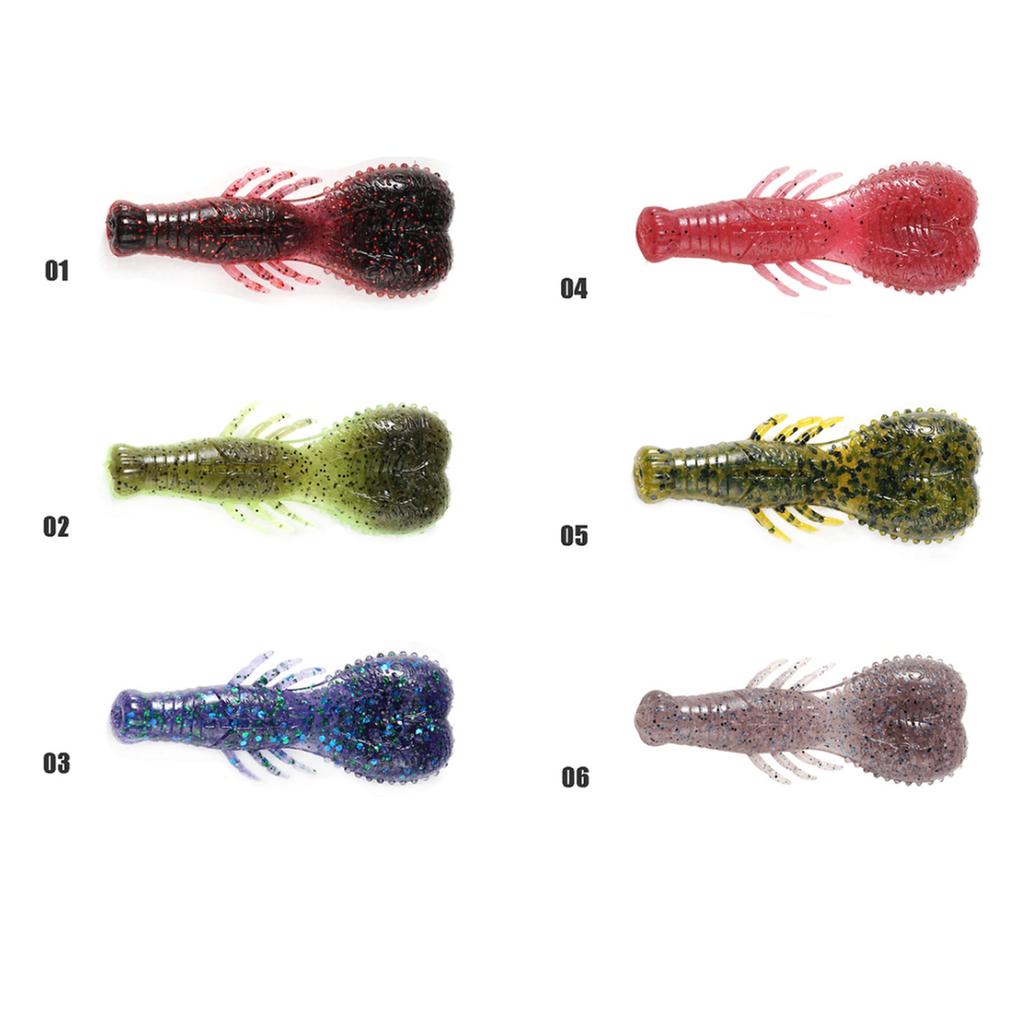 7pcs Artificial Swimbait 6.2cm Fishing Baits Lure 6.7g Soft Bait Fishing Tackle Accessories Crawfish Lure for Bass Trout