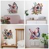 Home Decoration Butterfly Toilet Stickers PVC Wall Mural Gift Floral Butterfly Decals