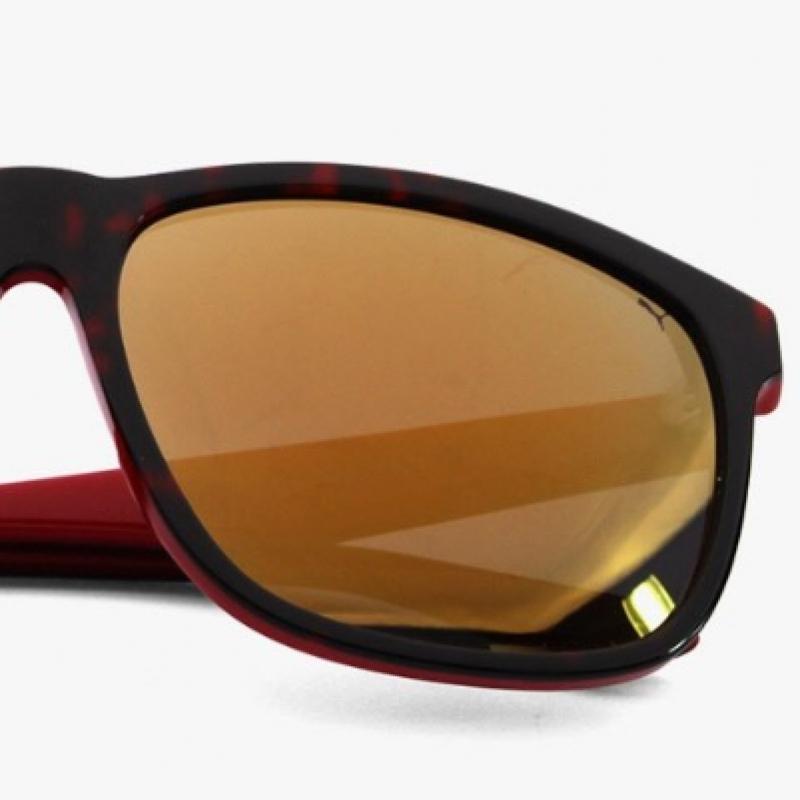 Puma Square Horn Rimmed Over Asian Fit Mirror Sunglasses 12