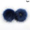 12Cm Plush Hair Ball With Snap Button Soft Faux Fox Fur Pompoms Diy Baby Beanie Hats Shoes Crafts Decorative Accessories