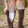 Winter Women Ribbed Leg Warmers Patchwork Knitted Long Boot Socks For Party Dance Sports Yoga Accessories