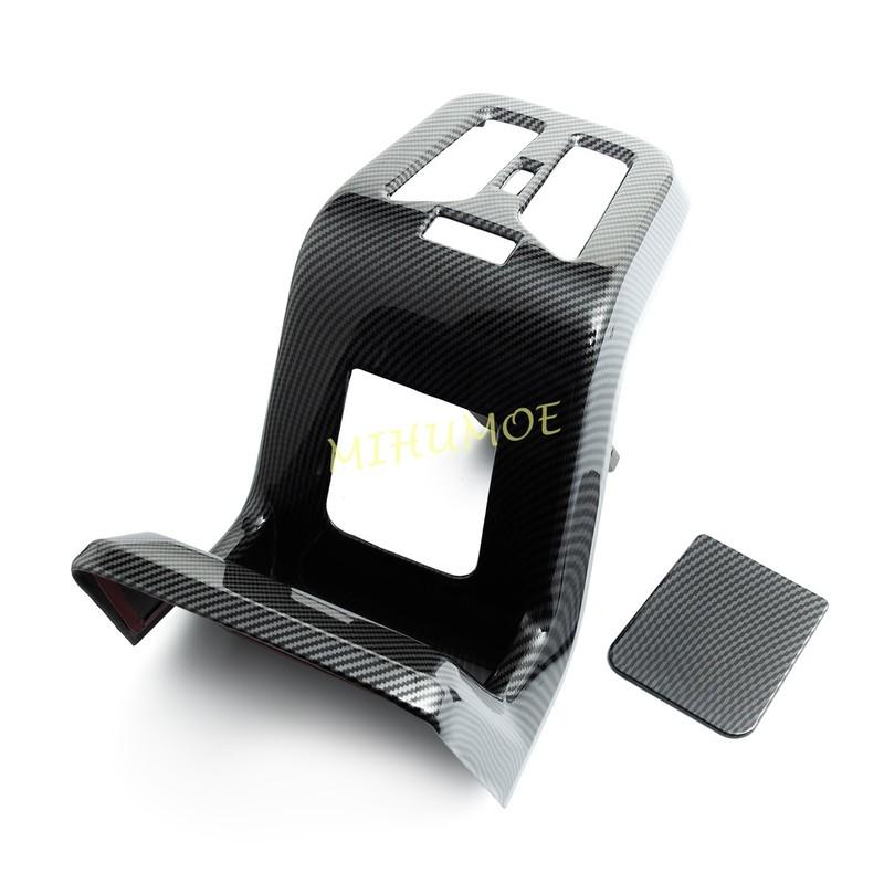 Для BMW X1 iX1 U11 X2 iX2 U10 2024 2025 Накладка на воздуховод подлокотника заднего сиденья из углеродного волокна + Декорация крышки порта для зарядки