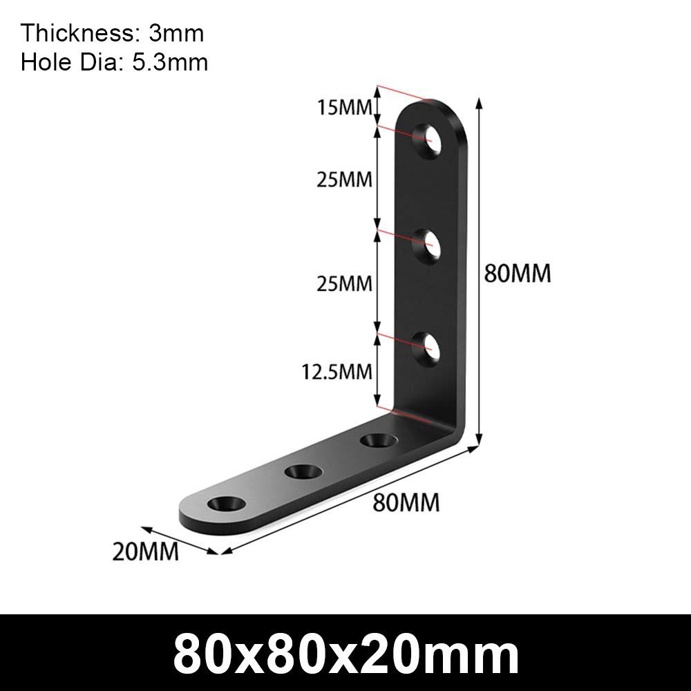 1Pcs Stainless Steel Angle Bracket 90 Degree Mending Plate Durable Corner Stand  Furniture Hardware