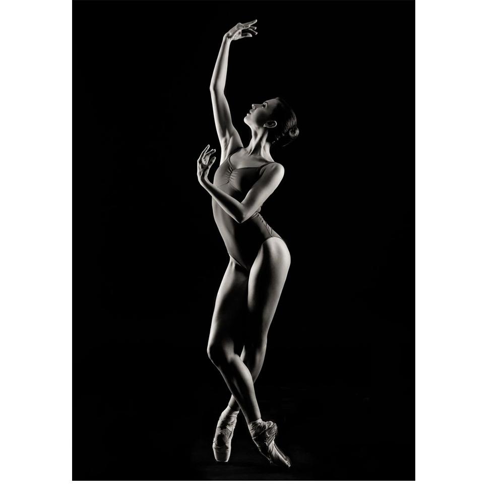Ballerina Dancer Figure Canvas Paintings On the Wall Art Modern Inspirational Posters and Prints Black and White Ballet Art Pictures Wall Decoration